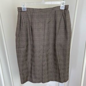 Vintage Houndstooth Pencil Skirt